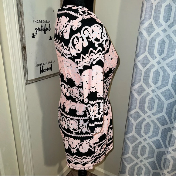 Sexy Deep V-neck Half Sleeve Printed Gathered Waist Romper - Picture 5 of 5